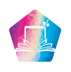 mobile book logo template design e book logo