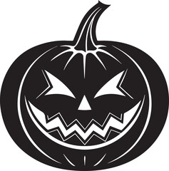 Fototapeta premium halloween pumpkin silhouette vector icon, halloween pumpkin clipart, pumpkin illustration
