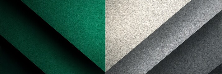 A minimalist Victory Day poster featuring a striking split design—forest green with sharp angles meets ash gray with a fine gradient. Modern, conceptual, and symbol-free for a bold, elegant tribute