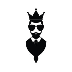 Stylish King with Sunglasses and Beard