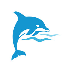 dolphin logo design template