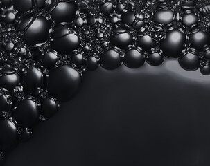 macro photography of spilled oil with bubbles