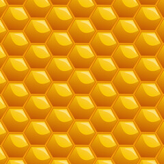 Seamless honeycomb for your design. Honeycomb wallpaper. hexagonal realistic honeycomb seamless texture.