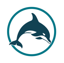 dolphin logo design template