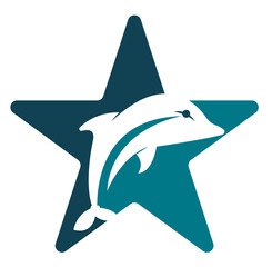 dolphin logo design template