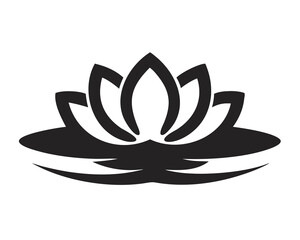 Lotus Floating Flower, Elegant Floral Illustration, Lotus Bloom Design, Botanical Lotus Art, Transparent Background