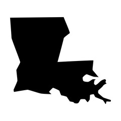 Louisiana map svg cut file. Isolated vector illustration.