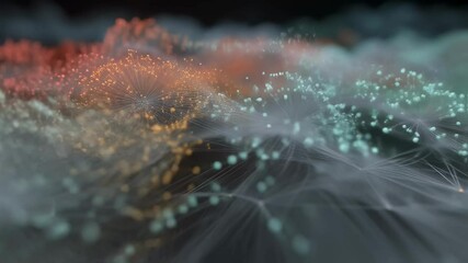 A techthemed artwork features a stylized map of cloud servers with distinct nodes erupting in colorful sparks visually capturing the essence of autoscaling as the system optimizes performance