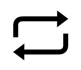 repeat icon.reload icon vector with trendy design