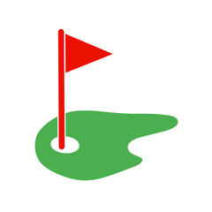 golf course icon vector on white background. golf icon