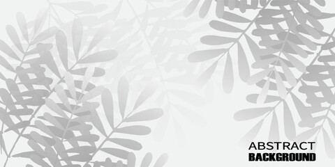 shadow overlay of leafs on gray background. vector illustration eps10