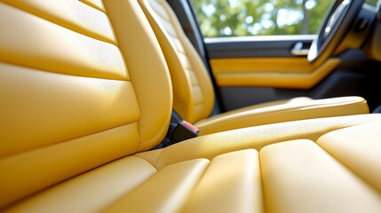 Yellow Car Seat Interior