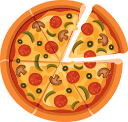 Pizza Slice with Toppings