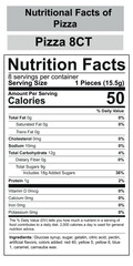 Nutrition facts, Supplement facts, Nutrition facts template, Nutritional Facts of Pizza, Nutrition Facts Vector Template, With Clean Modern Design
