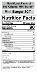Nutrition facts, Supplement facts, Nutrition facts template, Nutritional Facts of The Original Mini Burger, Nutrition Calculation Vector Set, Easy-to-Update Nutrition Facts Labels