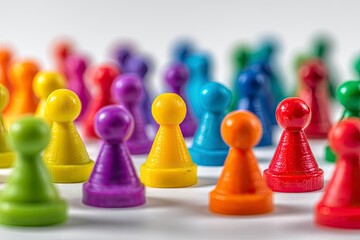 Colorful Game Pieces: A Vibrant Close-Up