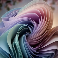 abstract background with spiral. Colorful Abstract 3D Paper Layers Background in Soft Gradient Tones