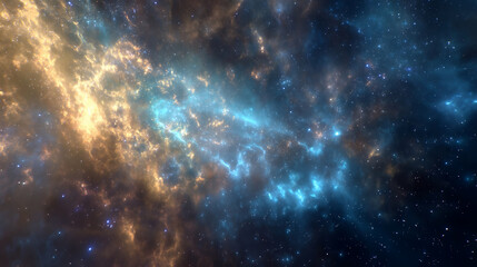 カラフルな星雲　宇宙の背景素材
