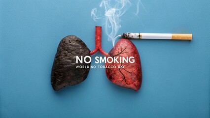 Cigarettes destroy lungs; choose health, quit tobacco, and breathe fresh clean air.