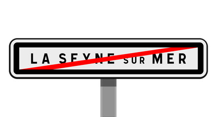 Panneau de sortie La Seyne-sur-Mer, Var, Provence-Alpes-C&ocirc;te d'Azur