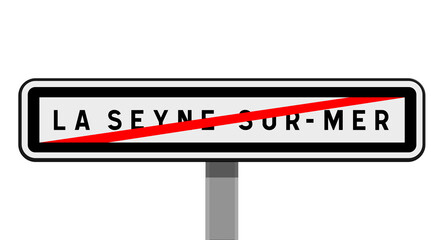 Panneau de sortie La Seyne-sur-Mer, Var, Provence-Alpes-Côte d'Azur