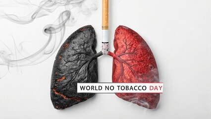 World says no to tobacco—raise awareness, protect lungs, choose smoke-free lifestyle.