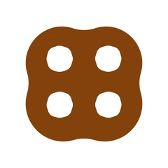 Ring cake or kue cincin vector illustration. Indonesian traditional dessert