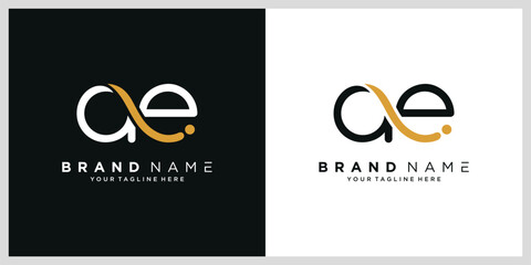 Initial AE Logo Design Vector template
