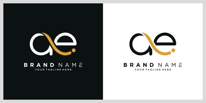 Initial AE Logo Design Vector template