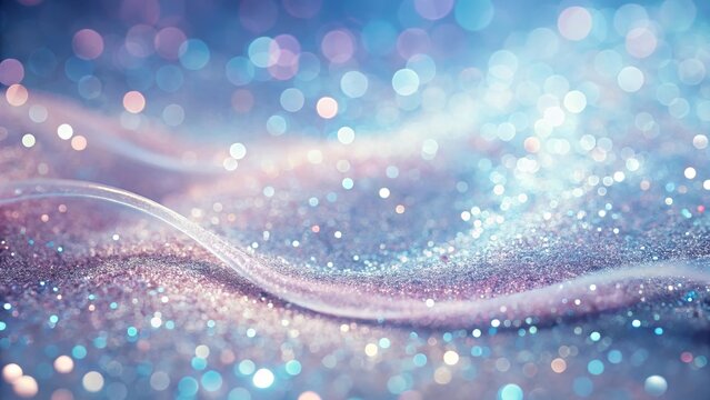 Shimmering Waves of Sparkling Glitter with Soft, Dreamy Bokeh Lights