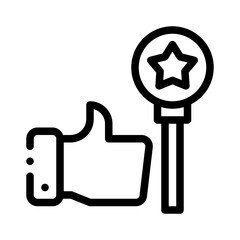 user engagement line icon