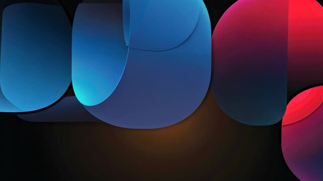 Abstract geometric shapes in vibrant colors.  Dynamic overlapping forms create a modern, futuristic design