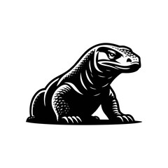 Komodo vector, wild lizard, tropical predator, exotic reptile, indonesia animal for t-shirt design branding logo mascot digital asset and print project use