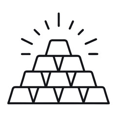 Shining Gold Bars Stacked