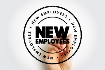 New Employees text stamp, concept background