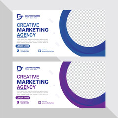 Marketing business social media web banner and billboard design