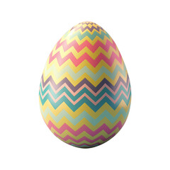 Easter egg with pastel pattern, floating shadow
