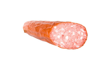 Summer salami close up cut