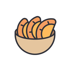 Delicious Plantain Slices Displayed In An Attractive Bowl With Transparency