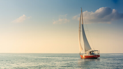 Serene seascape with a tranquil blue horizon