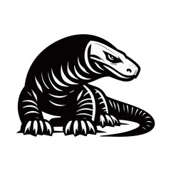 Komodo vector, venomous predator, wild beast, digital lizard, exotic dragon for app use, brand image, creative vector, t-shirt illustration, and stock illustration file