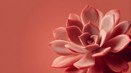Obraz premium High-quality image of succulent plant in soft red hues, modern photo