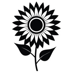 Bold Sunflower Silhouette