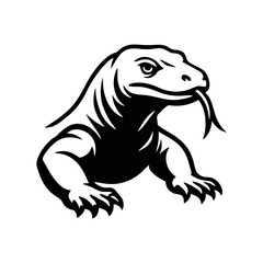Komodo vector, native reptile, fierce lizard, exotic dragon, wild predator for print design, graphic visual, brand identity, illustration use, and commercial project asset

