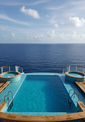 Fototapeta premium Ocean view pool on deck