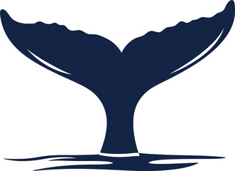 Minimalist Whale Tail Vector