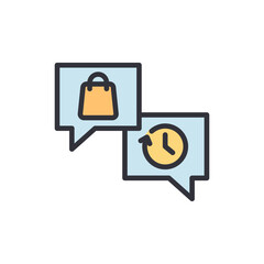 Retail Chat Icons Suggesting Time Sensitive Shopping Promotions