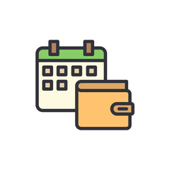 Financial Planning And Scheduling Concept With Calendar And Wallet