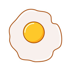 Overcooked style egg with browned, curled edges.