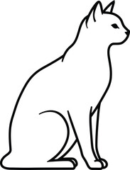 Minimalist Vector Cat Design